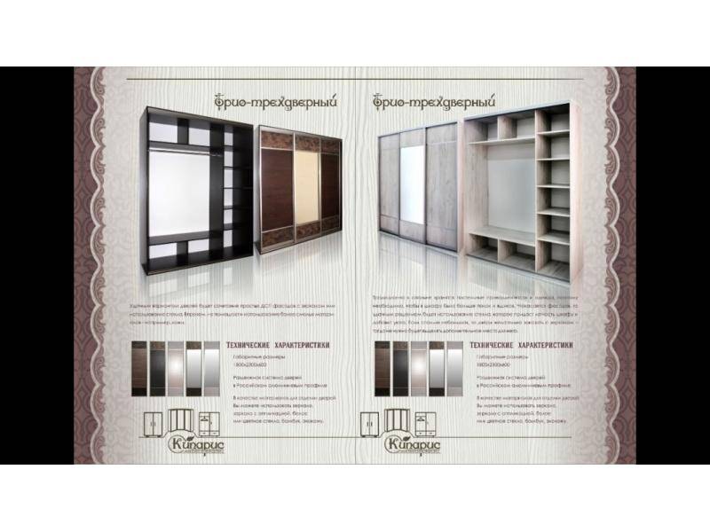 шкаф-купе трио трехдверный в Нижневартовске