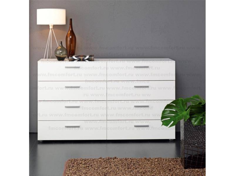 комод белый 8 ящиков элит в Нижневартовске
