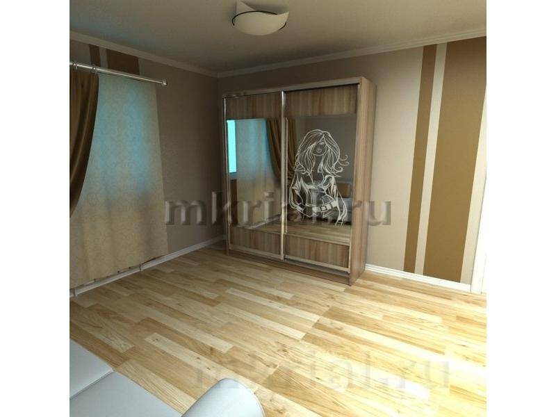 шкаф-купе с пескоструйным рисунком вариант 6 в Нижневартовске