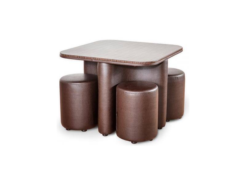 стол леон с 4 пуфами в Нижневартовске