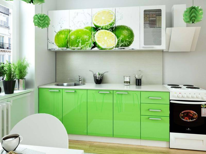 кухня с фотопечатью лайм в Нижневартовске