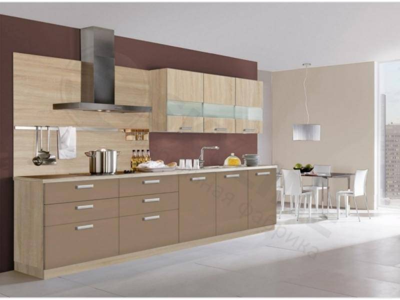 классическая прямая кухня вудколор в Нижневартовске