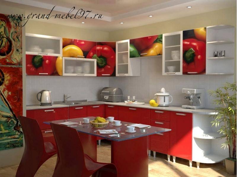 кухня с фотопечатью 038 в Нижневартовске