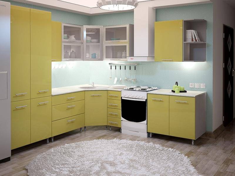 желтая угловая кухня metrio д 5 в Нижневартовске