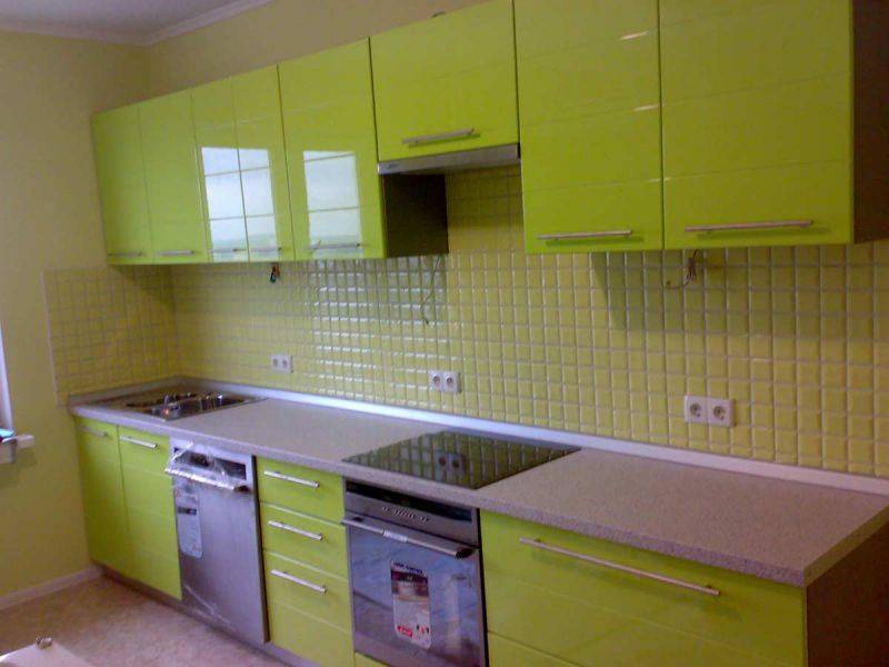 прямая кухня фасады эмаль высокий глянец в Нижневартовске