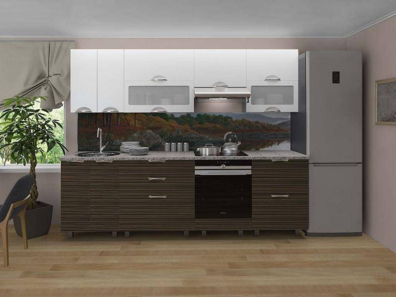 кухня мадена белый зебрано светлый в Нижневартовске