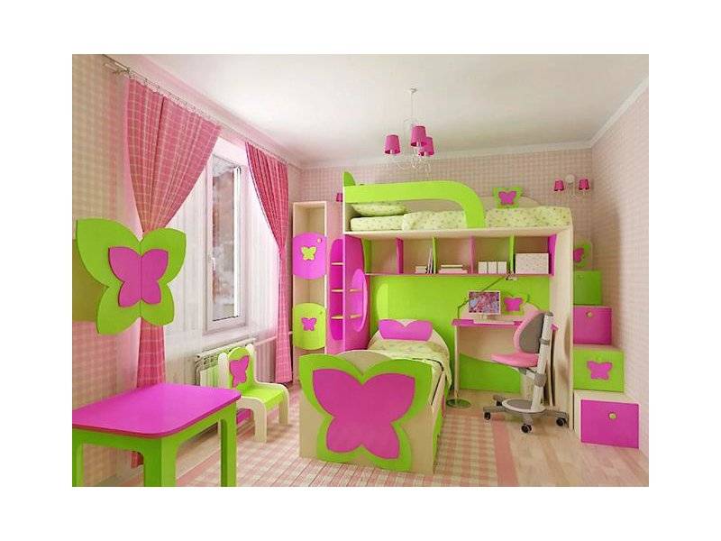 красочная детская мебель для двух девочек в Нижневартовске