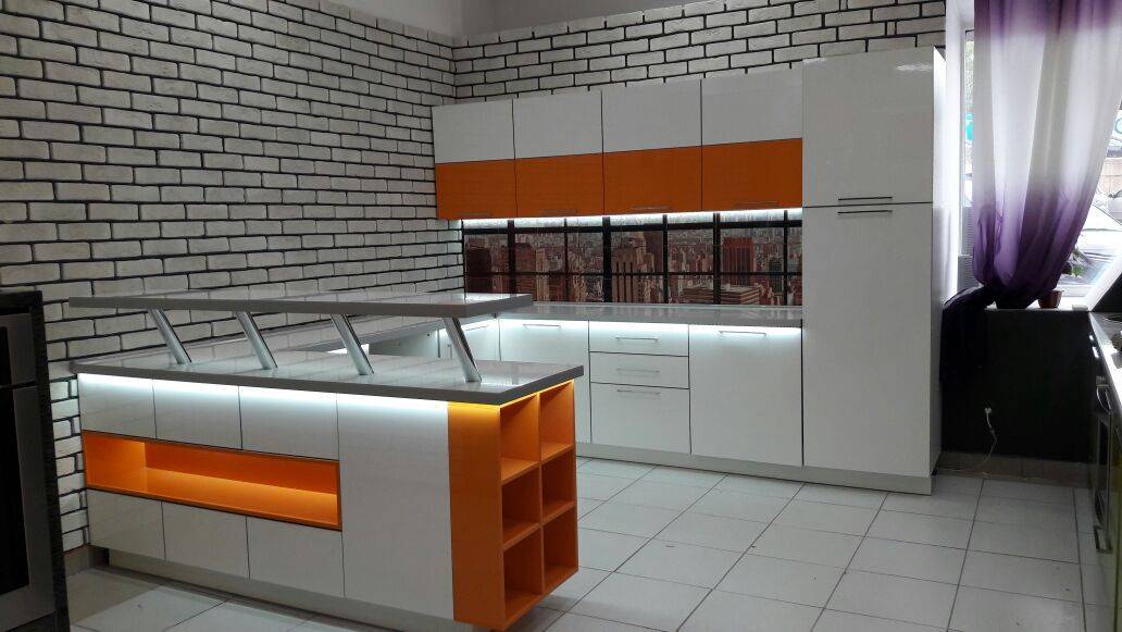 кухня фасад uv-лак белый скандинавский в Нижневартовске