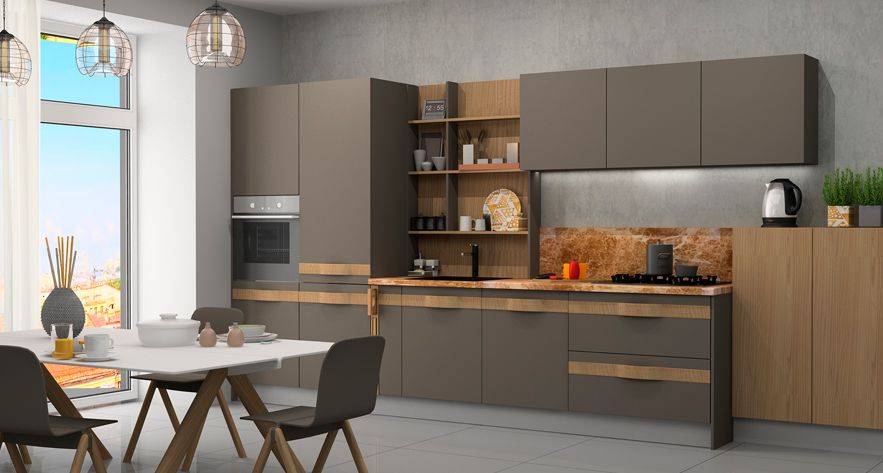 прямая кухня софия из массива дерева в Нижневартовске