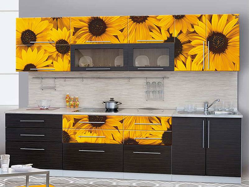 кухонный гарнитур прямой 12 фотопечать в Нижневартовске