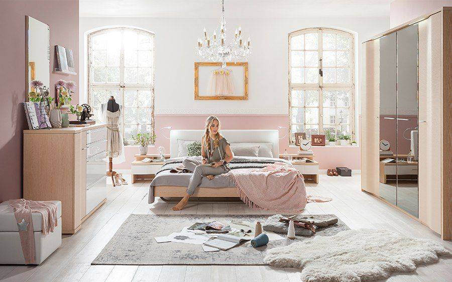 спальня элеонора дуб беленый, белый глянец в Нижневартовске