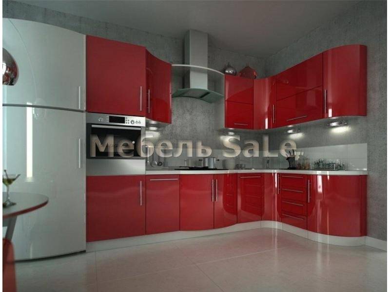 угловая красная кухня в Нижневартовске