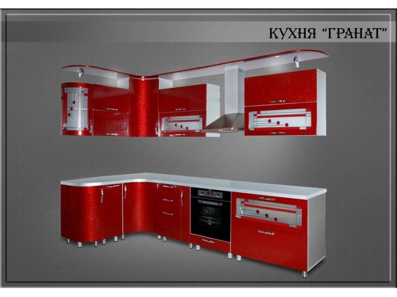 кухня угловая гранат в Нижневартовске