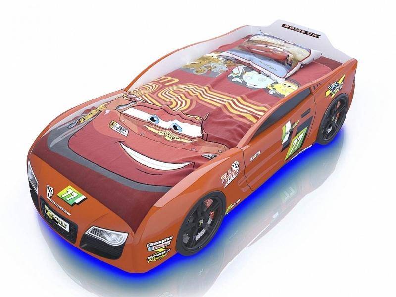 кровать-машина renner 2 оранжевая в Нижневартовске