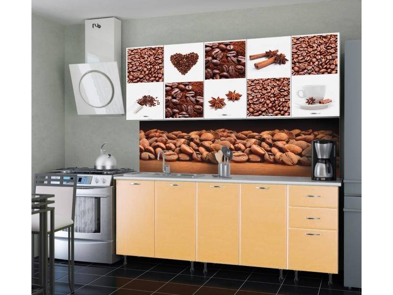 кухня с фотопечатью кофе-ваниль-3 в Нижневартовске