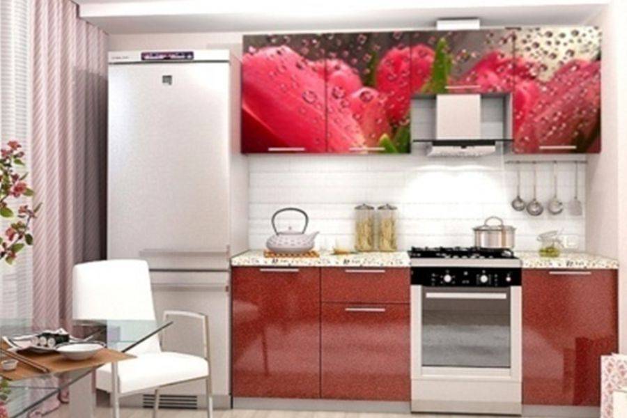 кухонный гарнитур с фотопечатью тюльпан в Нижневартовске