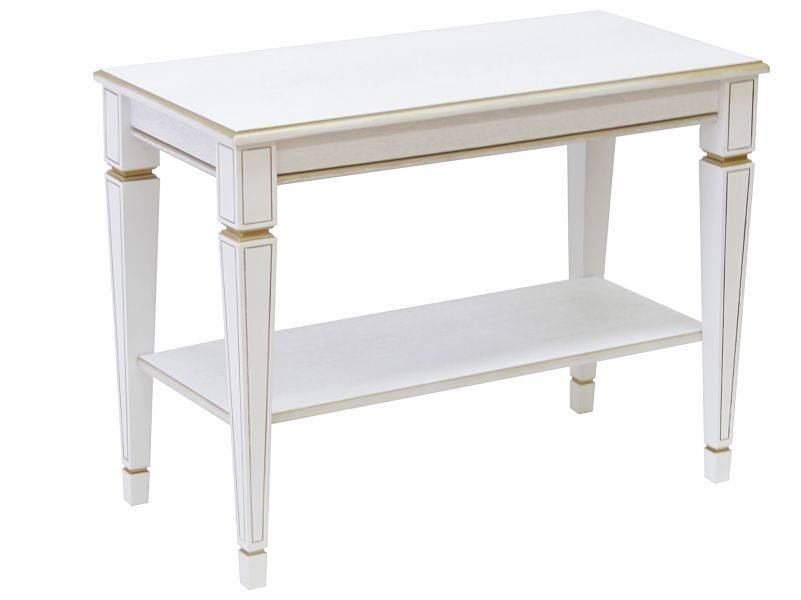 стол журнальный васко в 84н белый ясень/золото в Нижневартовске