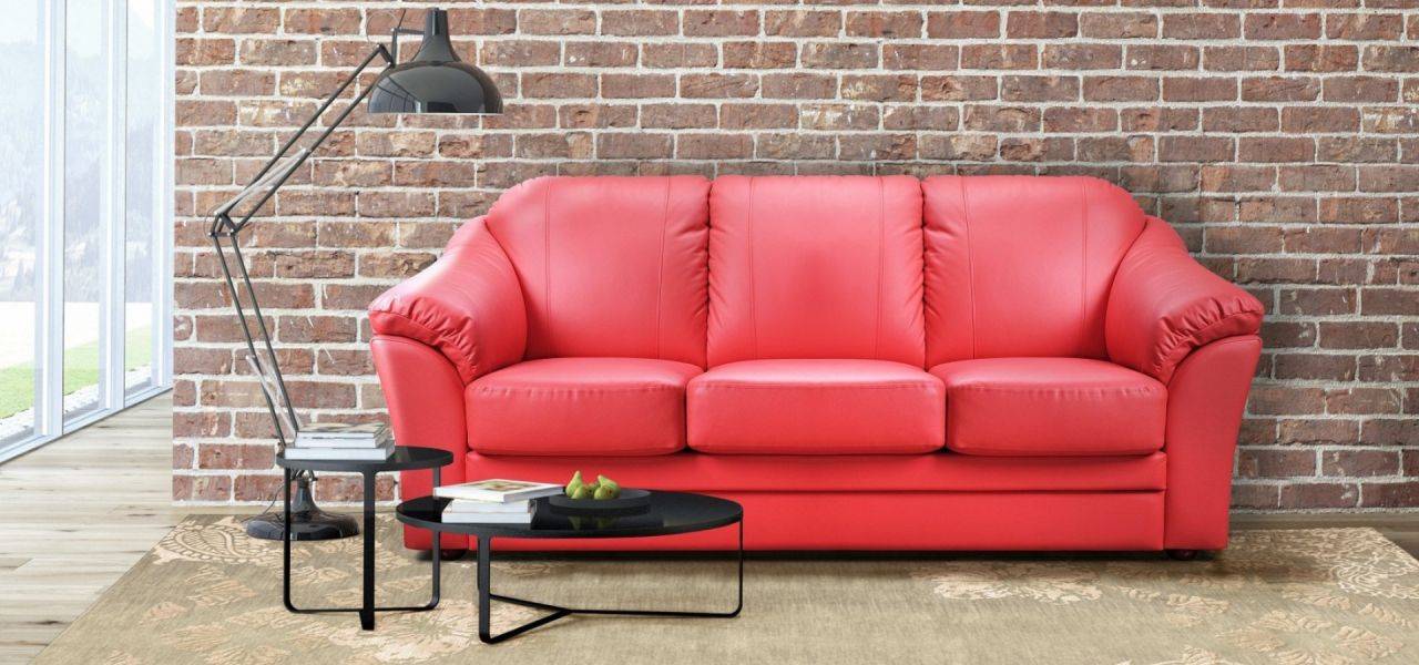 красный трехместный диван фабио 2 в Нижневартовске