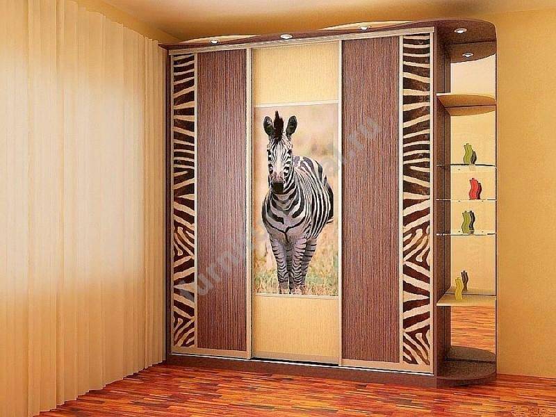 шкаф-купе с фотопечатью зебра в Нижневартовске