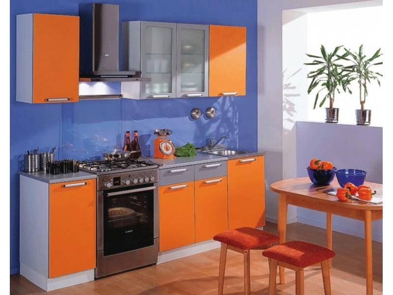 кухня прямая софия мдф оранжевый в Нижневартовске