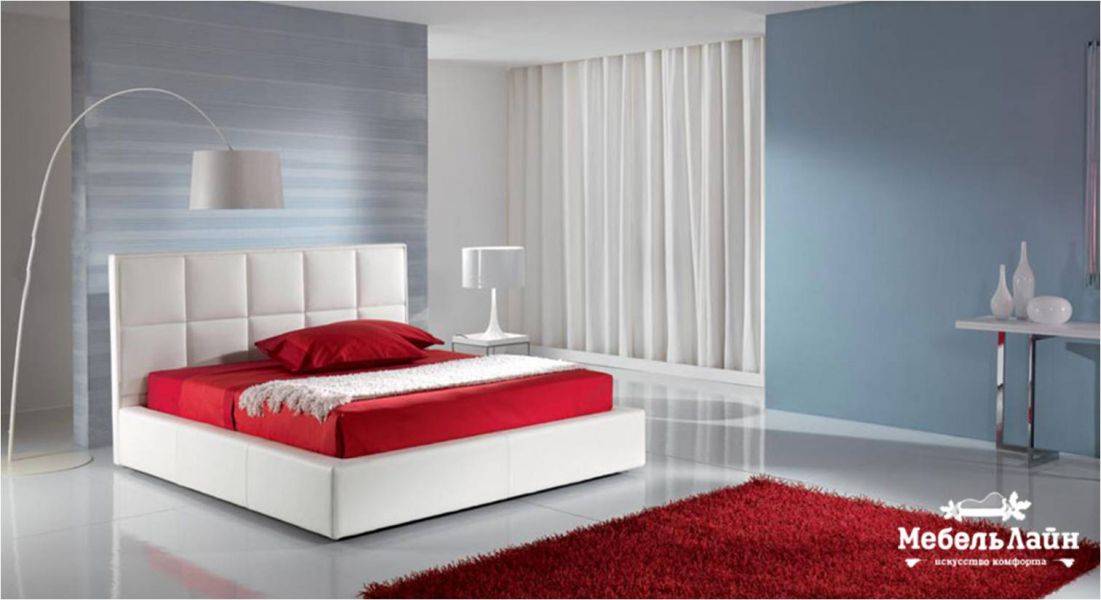 кожаная кровать с прямой вертикальной спинкой эврика в Нижневартовске