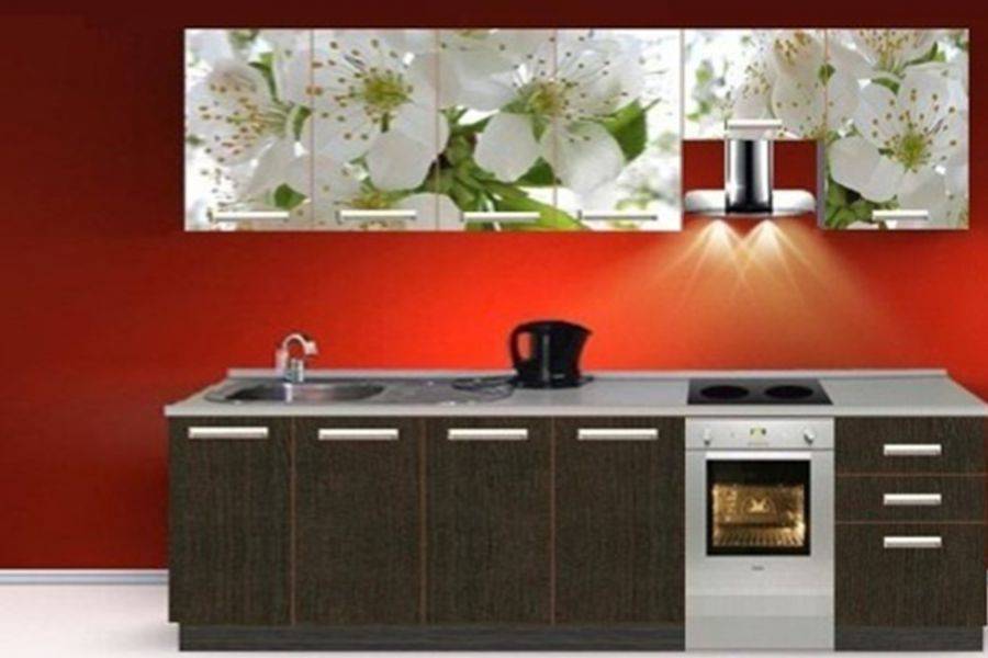 кухонный гарнитур с фотопечатью цветы в Нижневартовске