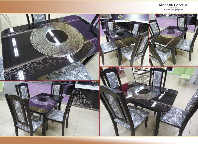 стол фото-металл каленое стекло в Нижневартовске