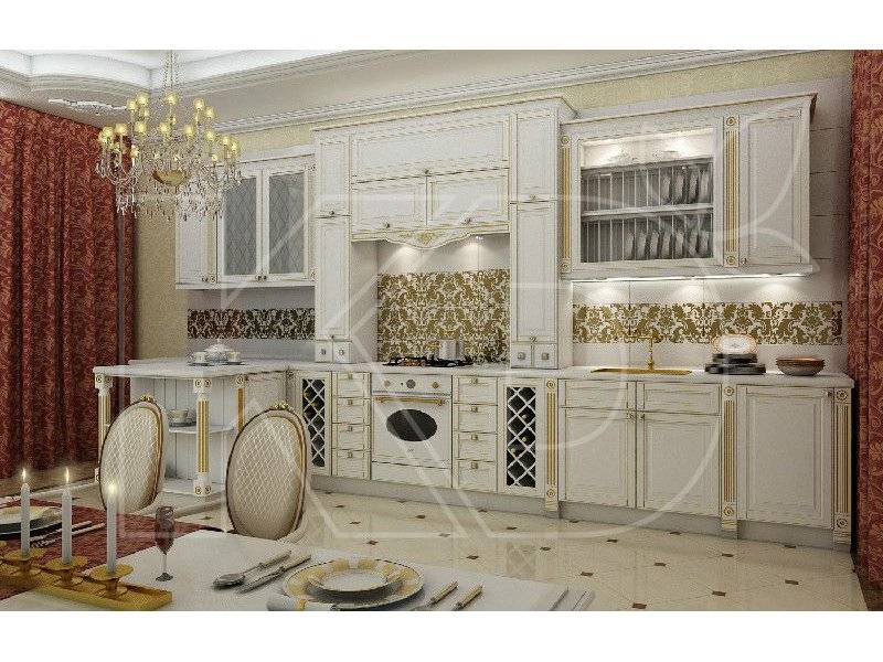 кухня виконт белый из массива бука в Нижневартовске