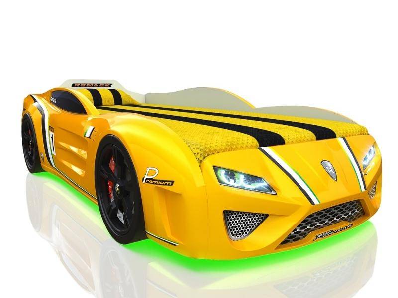 кровать-машина sportline жёлтая в Нижневартовске