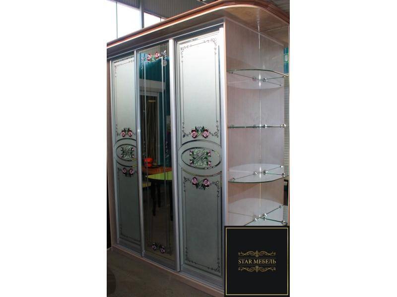 шкаф-купе с матовыми стеклами в Нижневартовске