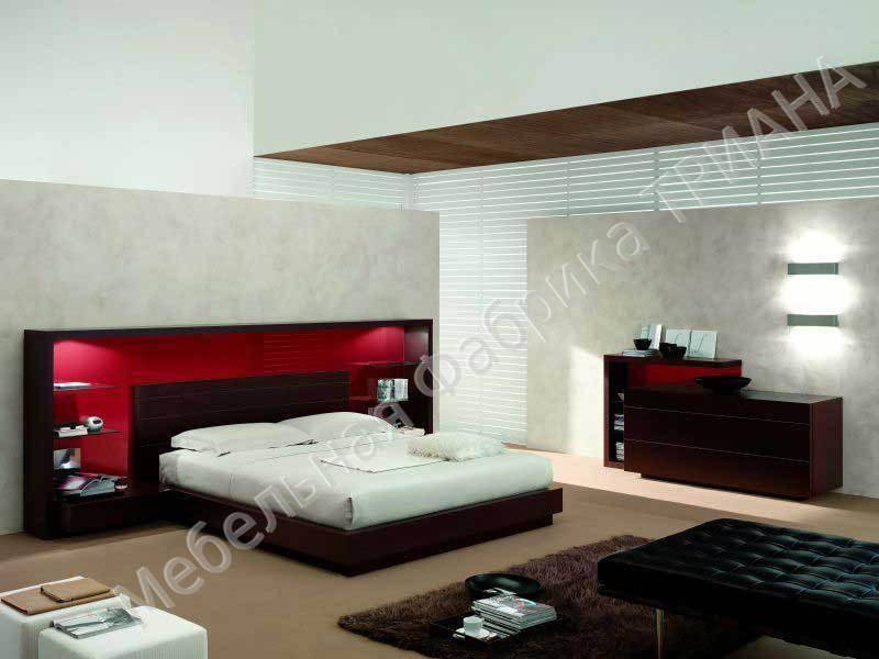 черно-красный спальный гарнитур 1 в Нижневартовске