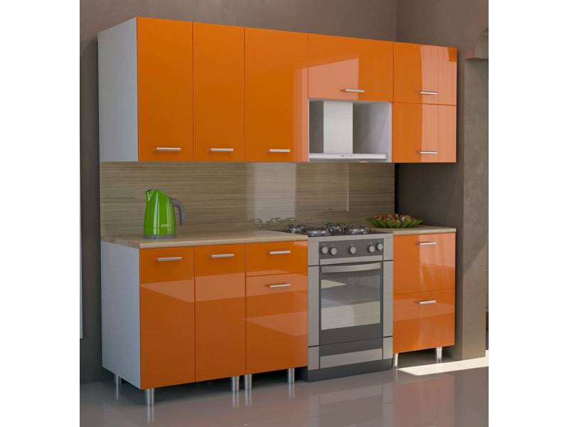 кухонный гарнитур прямой оранж в Нижневартовске