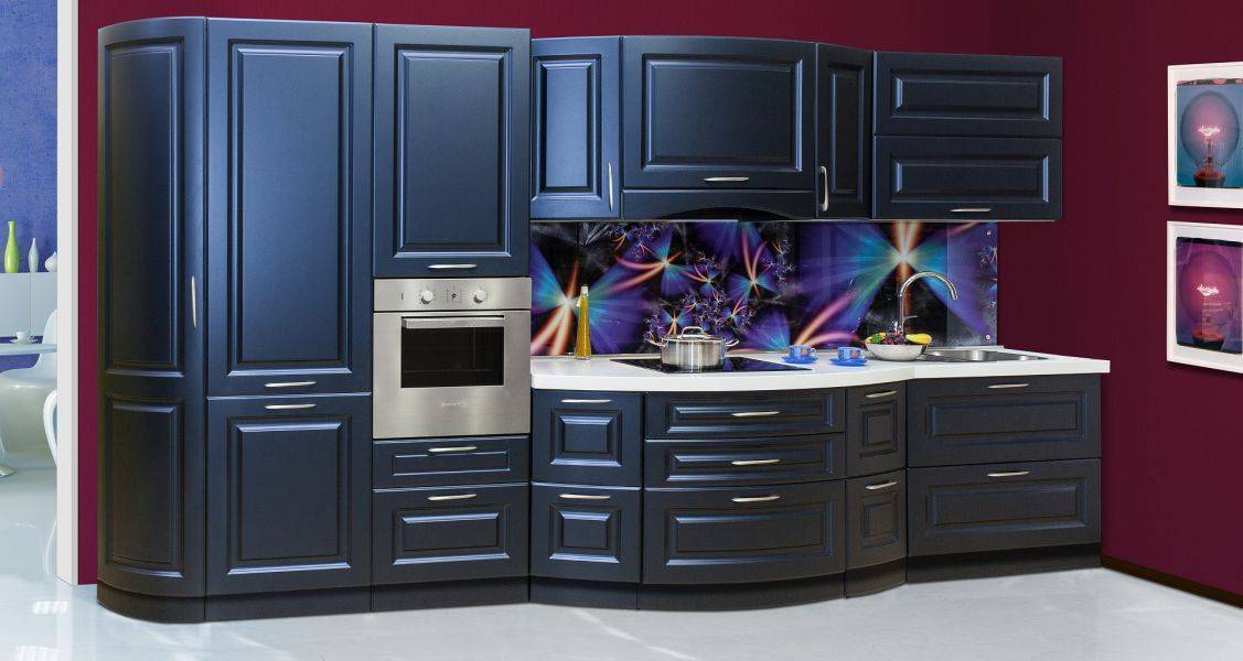 кухня темно-синий металлик в Нижневартовске