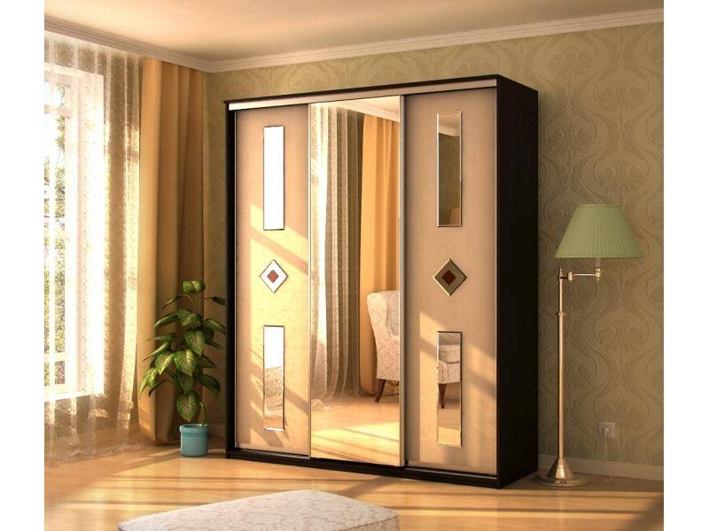 шкаф-купе с зеркальными вставками 8 в Нижневартовске