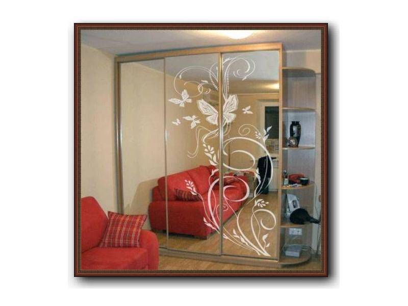 прямой шкаф с пескоструйным рисунком шк-9 в Нижневартовске