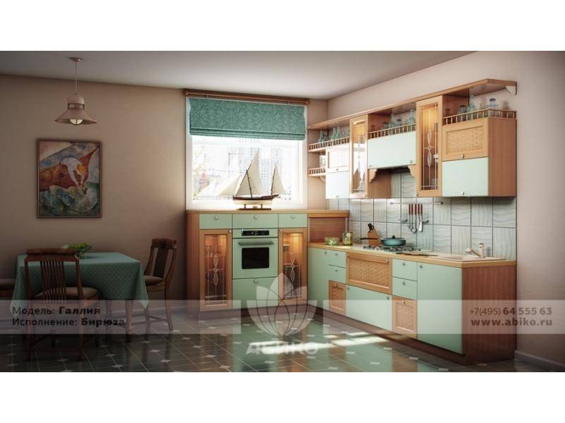 кухня галлия бирюза/бук в Нижневартовске