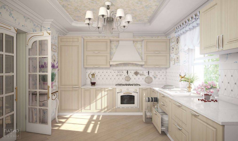 кухня классика octavia угловая (бежевая) арт. 1111 в Нижневартовске