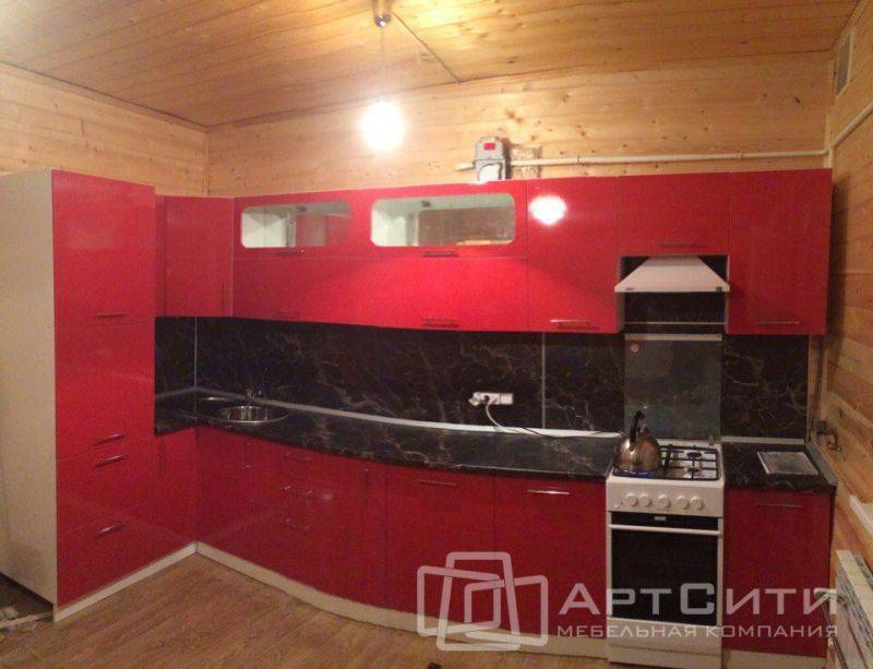 угловая кухня красная в Нижневартовске