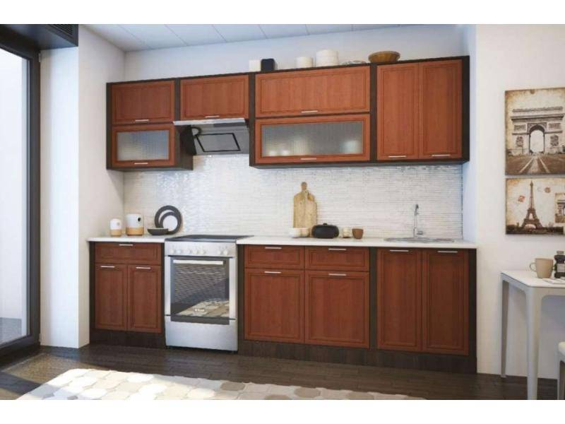 кухонный гарнитур в коричневом цвете в Нижневартовске