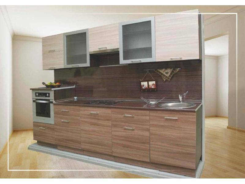 кухонный гарнитур прямой ясень шимо в Нижневартовске