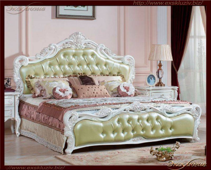 романтичная белая кровать с мягким изголовьем с каретной стяжкой в Нижневартовске