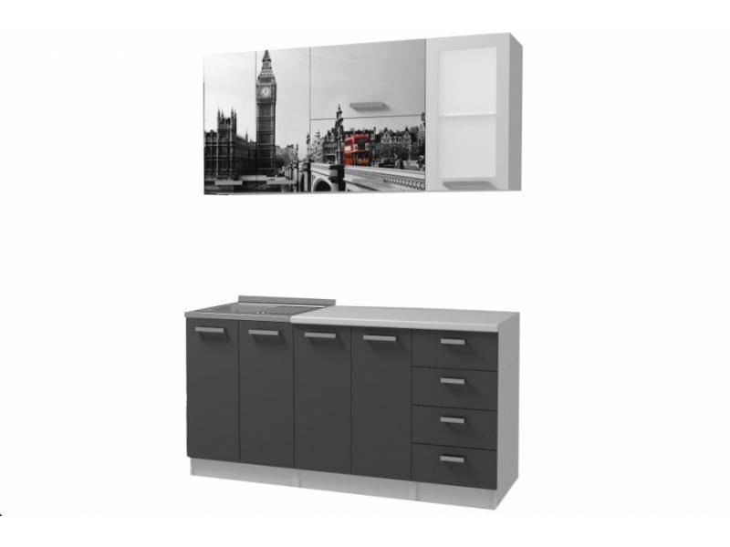 кухня прямая с фотопечатью смак 2-1 в Нижневартовске