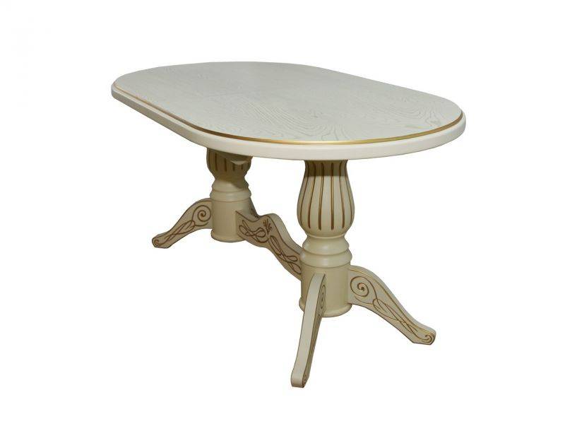 стол обеденный рифей 01 раздвижной слоновая кость/патина 160/200*90 в Нижневартовске