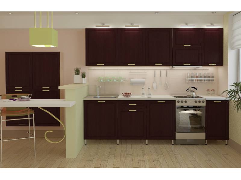 кухня прямая бельканто фасады мдф в Нижневартовске