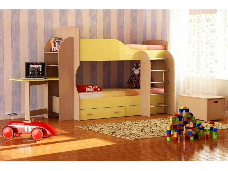детская 2х ярусная кровать с ящиком в Нижневартовске
