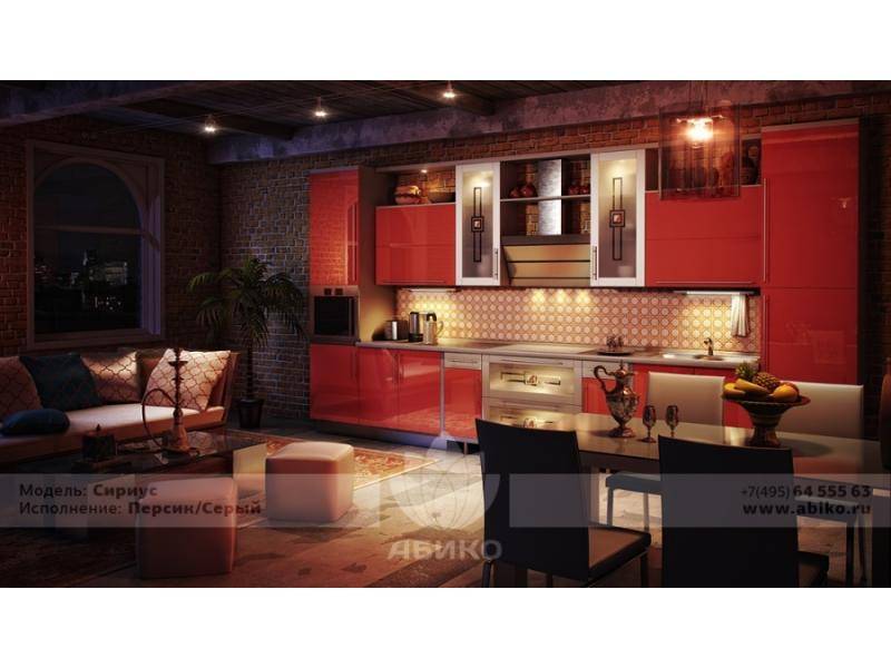 кухня сириус персик/серый в Нижневартовске