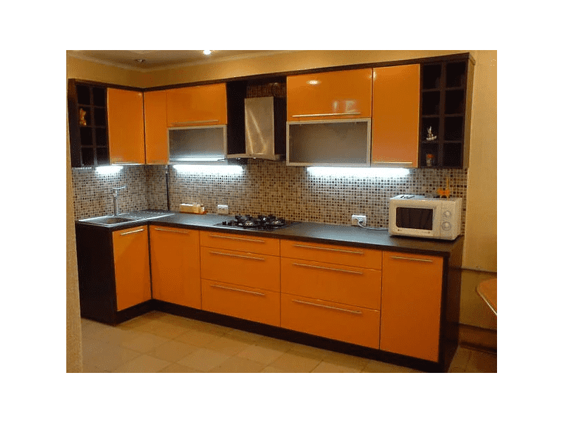 кухонный гарнитур оранжевый металлик в Нижневартовске