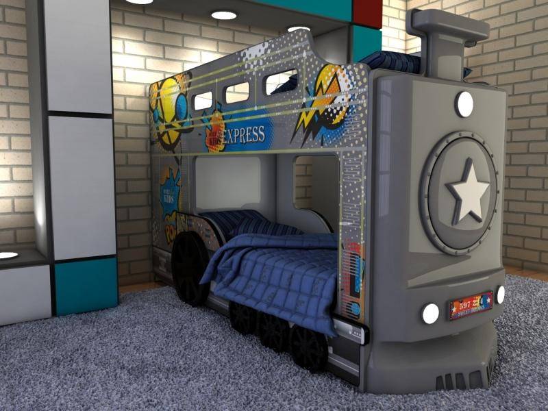 паровоз-кровать gray в Нижневартовске