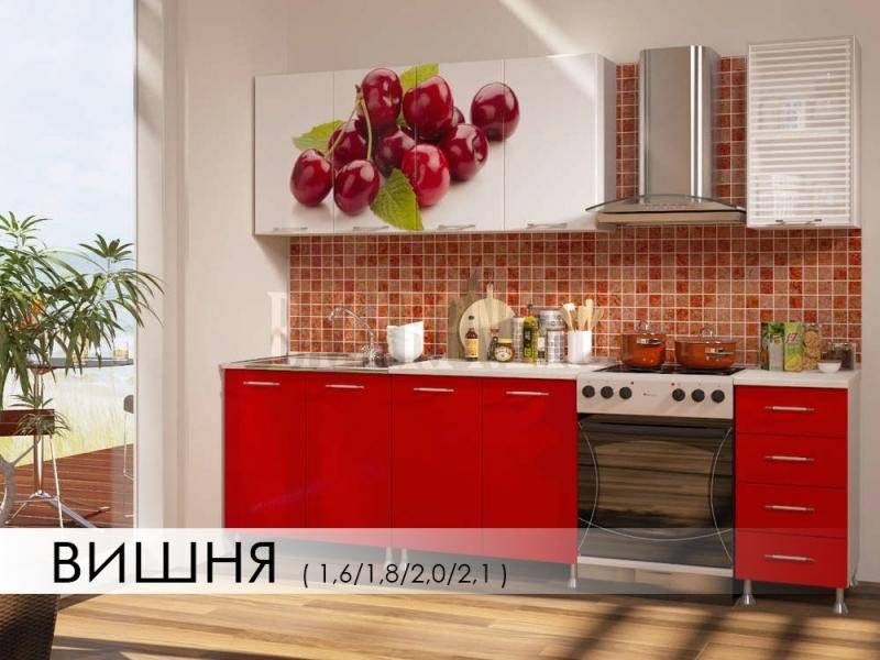 кухня с фотопечатью вишня в Нижневартовске