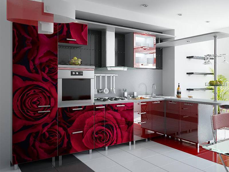 кухонный гарнитур угловой 10 фотопечать в Нижневартовске